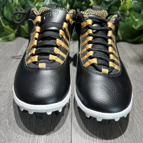 Air Jordan 10 X TD Low “Gold” Football Cleats CQ2072-007 Size 7